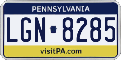 PA license plate LGN8285
