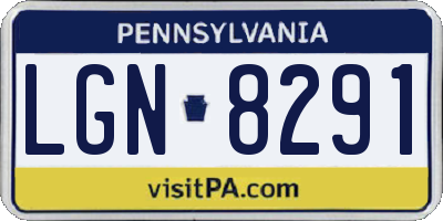 PA license plate LGN8291