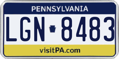 PA license plate LGN8483
