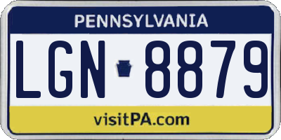 PA license plate LGN8879