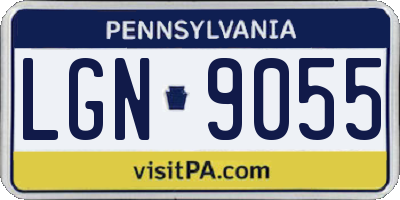 PA license plate LGN9055