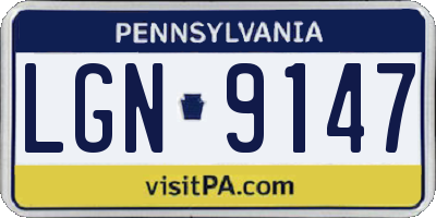 PA license plate LGN9147