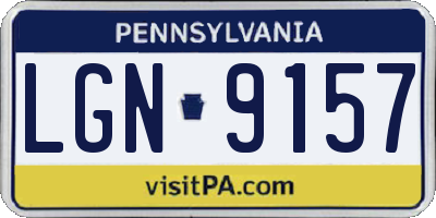PA license plate LGN9157
