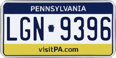 PA license plate LGN9396