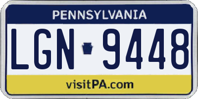 PA license plate LGN9448
