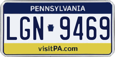PA license plate LGN9469