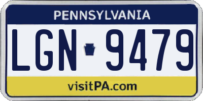 PA license plate LGN9479