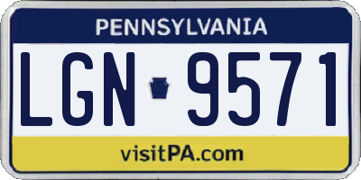 PA license plate LGN9571