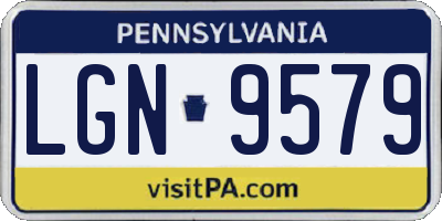 PA license plate LGN9579