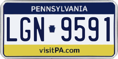 PA license plate LGN9591