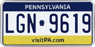 PA license plate LGN9619