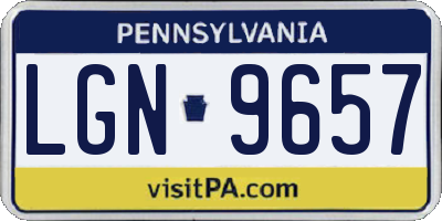 PA license plate LGN9657