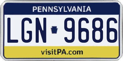 PA license plate LGN9686