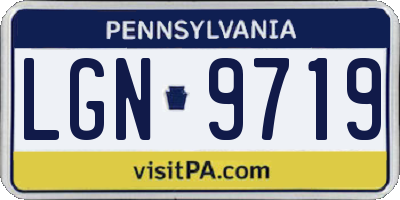 PA license plate LGN9719