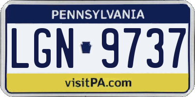 PA license plate LGN9737