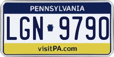 PA license plate LGN9790