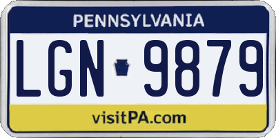 PA license plate LGN9879