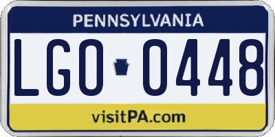 PA license plate LGO0448