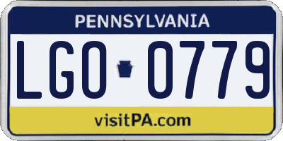 PA license plate LGO0779