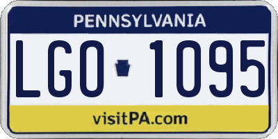 PA license plate LGO1095