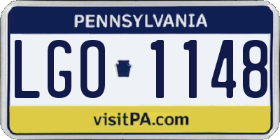 PA license plate LGO1148