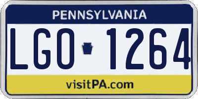 PA license plate LGO1264