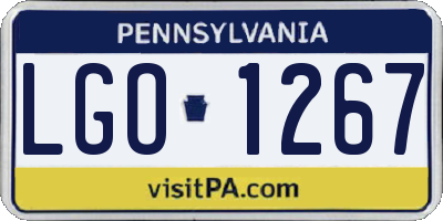 PA license plate LGO1267