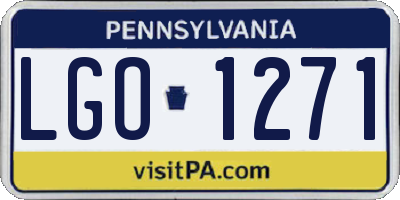 PA license plate LGO1271