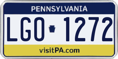 PA license plate LGO1272