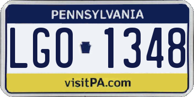 PA license plate LGO1348