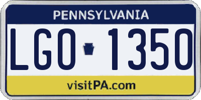 PA license plate LGO1350