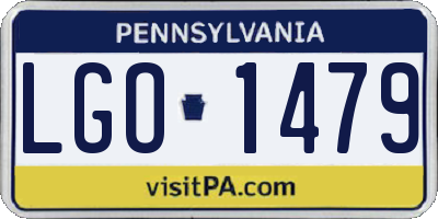 PA license plate LGO1479