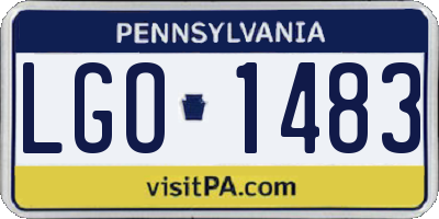 PA license plate LGO1483