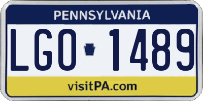 PA license plate LGO1489