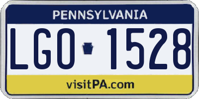 PA license plate LGO1528