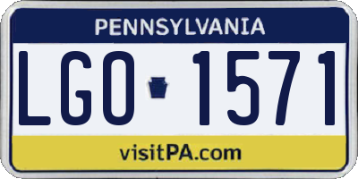 PA license plate LGO1571