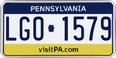 PA license plate LGO1579