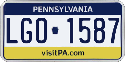 PA license plate LGO1587