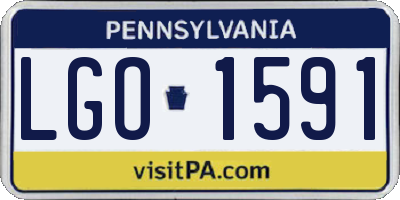 PA license plate LGO1591