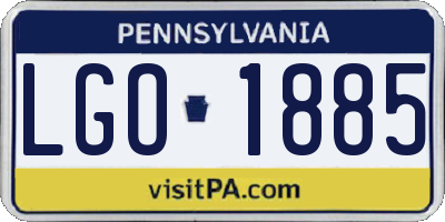 PA license plate LGO1885