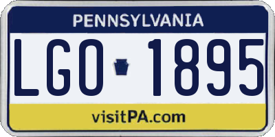 PA license plate LGO1895