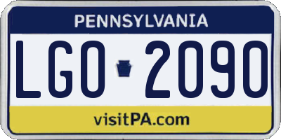 PA license plate LGO2090