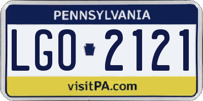 PA license plate LGO2121