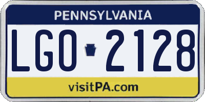PA license plate LGO2128