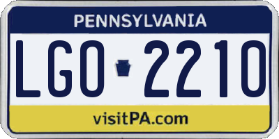 PA license plate LGO2210