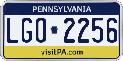 PA license plate LGO2256