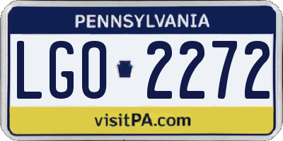 PA license plate LGO2272