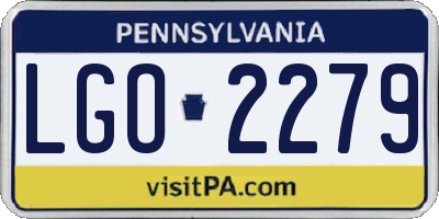 PA license plate LGO2279