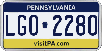 PA license plate LGO2280
