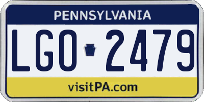 PA license plate LGO2479